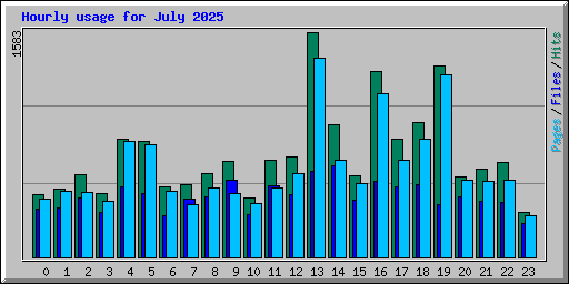Hourly usage for July 2025