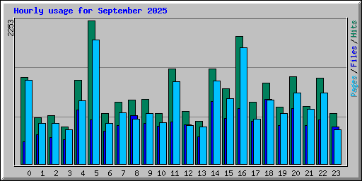 Hourly usage for September 2025
