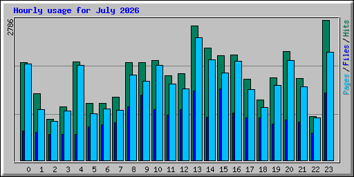 Hourly usage for July 2026